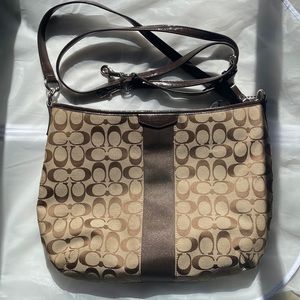 NWOT Coach C Logo bag/satchel/tote with crossbody strap included.